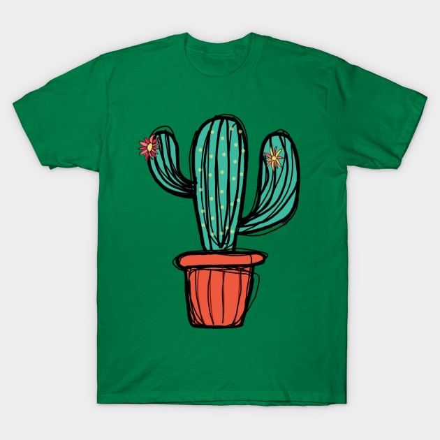 Cactus doodle T-Shirt by HeavenlyTrashy